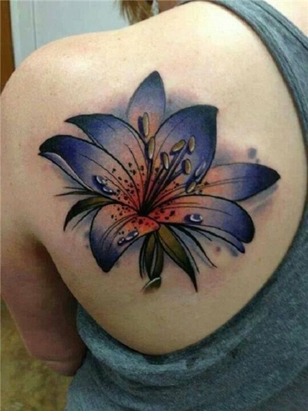 Tattoo de flor de lirio Tiger lily tattoos, Lily flower tatt