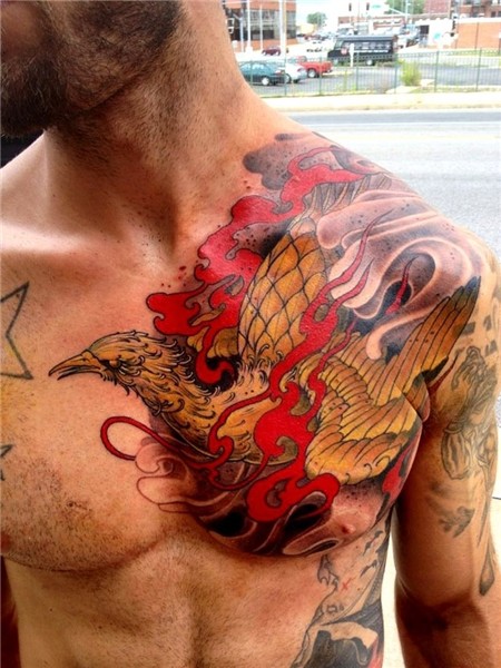 Tattoo done by Noah Moore. Phoenix tattoo for men, Tattoos f