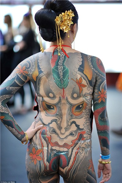 Tattoo fans show off their weird and wonderful creations at