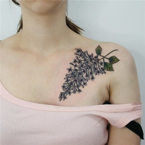 Tattoo - lilac: meaning, sketches. The meaning of colors in