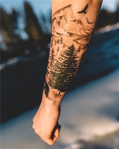 Tattoo of nature Tree sleeve tattoo, Tree tattoo men, Nature