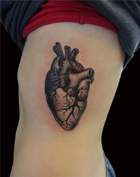 Tattoos Fofas: Corações Human heart tattoo, Realistic heart