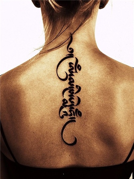 Tattoos In Sanskrit - Creative lunatics Spine tattoos for wo