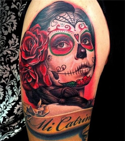 Tattoos of Catrinas, collection of tattoos of La Catrina Tat