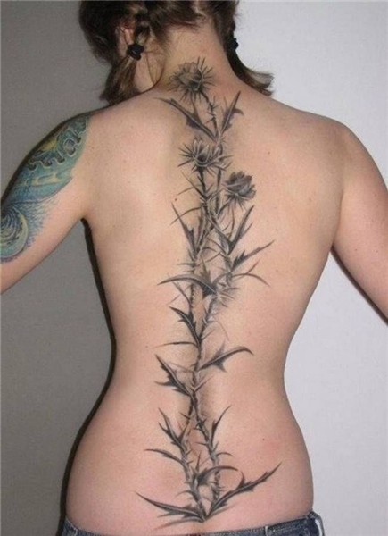 Tatuagem-Coluna-18 Spine tattoos for women, Flower spine tat