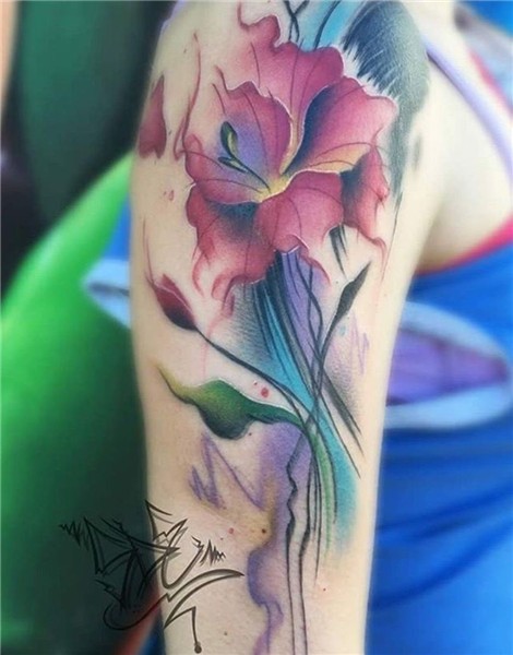 Tatuagem aquarela: fotos e onde fazer Flower tattoo designs,