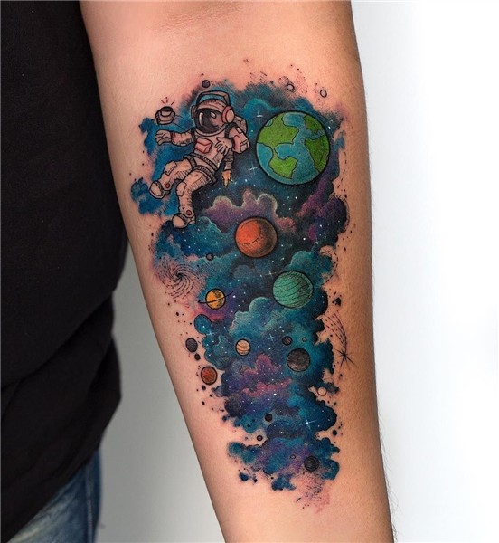 Tatuagem criada por Rob Carvalho de São Paulo. Astronauta e