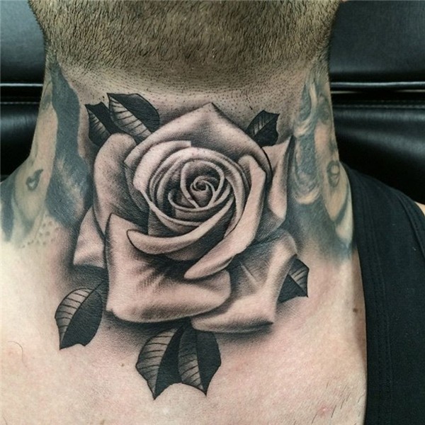 Tatuajes de rosas en el cuello, *espectaculares! Neck tattoo