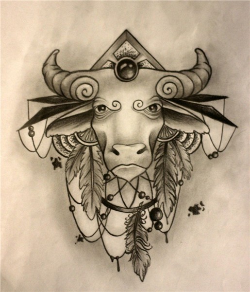 Taurus tattoos, Tattoo sketches, Bull tattoos