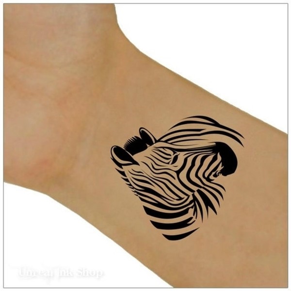 Temporary Tattoo 2 Zebra Waterproof Fake Tattoo Thin Durable