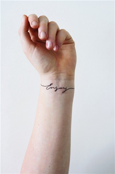 Temporary wrist tattoo 'Enjoy' (2 pieces)