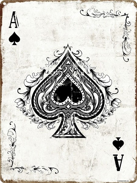 The Ace of Spades Tin Sign - Grindstore Wholesale Ace of spa