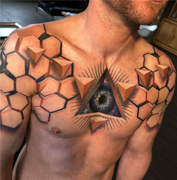 The Eye of Providence Tatuagem com ilusão de ótica, Tatuagem