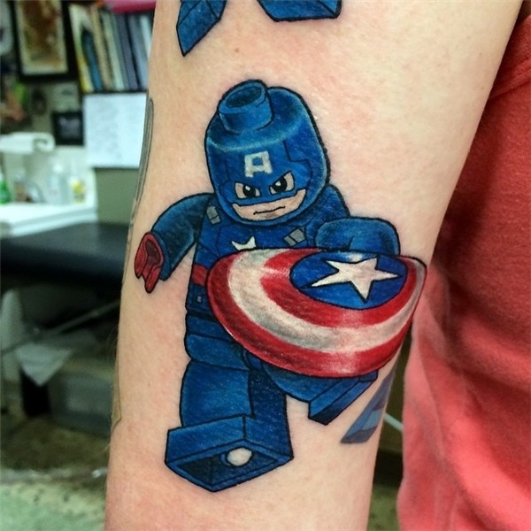 The first Lego Avenger by @nicole_draeger @greenlotustatto.