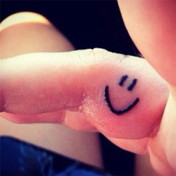 This one! Behind my ear :) Smiley face tattoo, Matching tatt