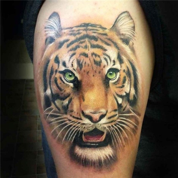 Tiger head tattoo, Tiger tattoo design, Tiger face tattoo