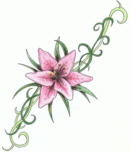 Tiger lily tattoos, Lily tattoo, Lily tattoo design