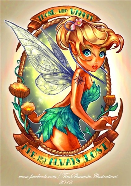 Tink : Those who wander quote Disney princess tattoo, Disney