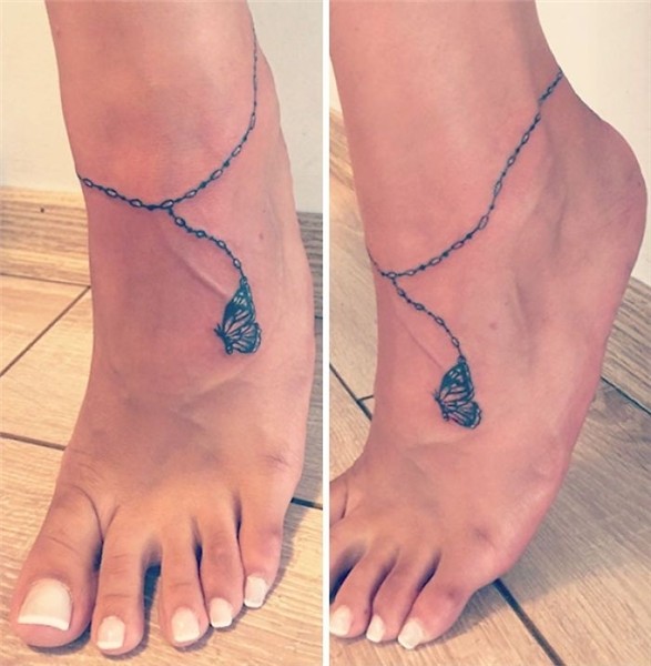 Tiny Foot Tattoo Ankle tattoos for women, Tiny foot tattoos,