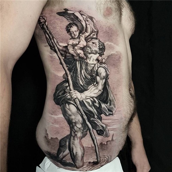 Tiziano's St. Christopher inspired tattoo. St christopher ta