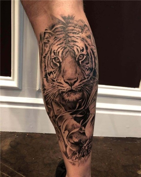 Top 12+ Best Calf Muscle Tattoo Ideas - Tiger Tattoo Designs