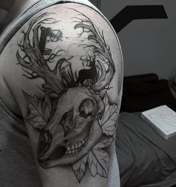 Top 60 Best Bowhunting Tattoos For Men - Archery Design Idea