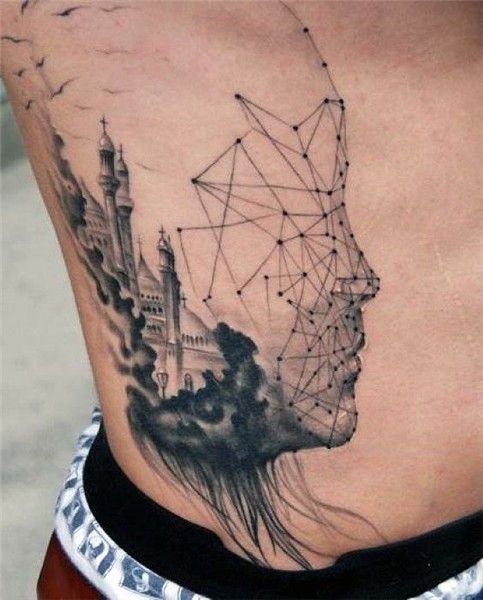 Top 80 Best Abstract Tattoos For Men - Artistic Designs Rib