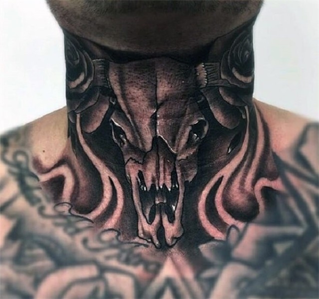 ▷ Traditional Bull Skull Tattoo Flash