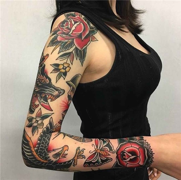 Traditional Sleeve Tattoo Best Tattoo Ideas Gallery