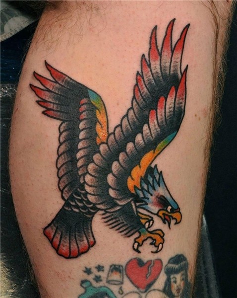 Traditional eagle tattoo, Geometric tattoo eagle, Eagle tatt