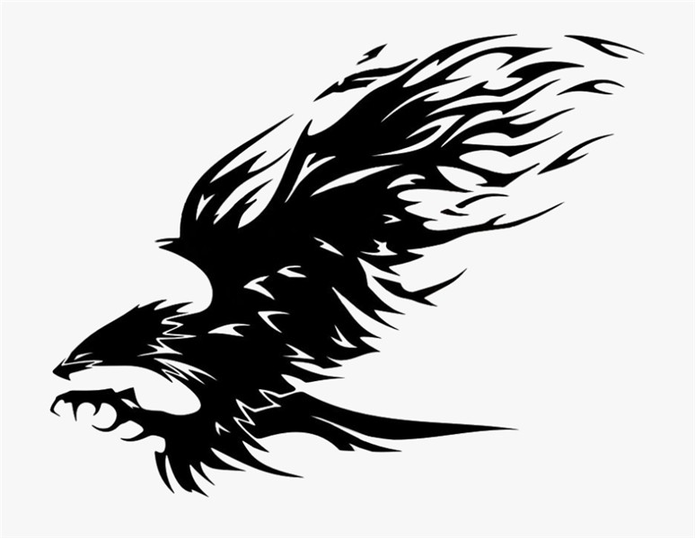 Tribal Flying Eagle Tattoo , Transparent Cartoon, Free Clipa