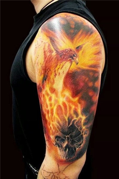 Tribo tattoo - Praha Fire tattoo, Flame tattoos, Skull tatto