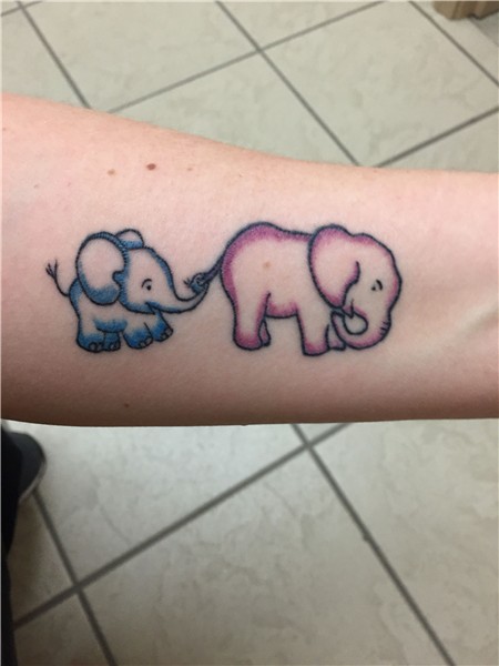 Two weeks healed mother son elephant tattoo. Tattoos for dau