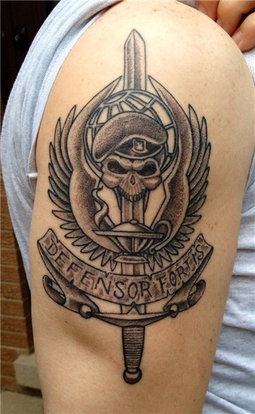 USAF Security Police/AFOSI Region 3 Commemorative Tattoo Arm