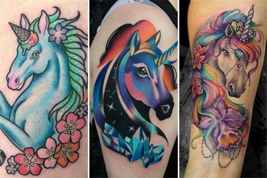 Unicorn lovers are getting the mythical creatures TATTOOED o