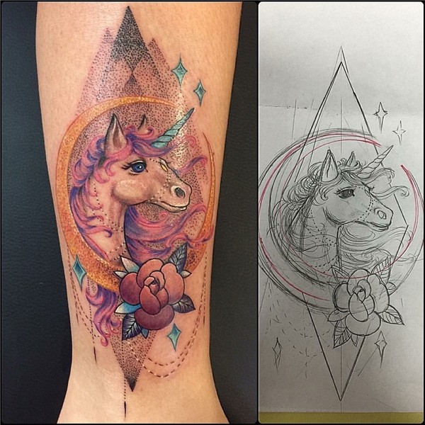 Unicorn tattoo Unicorn tattoo designs, Unicorn tattoos, Girl