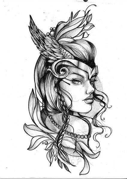 Valkyrie tattoo design by @patmara.ink Female warrior tattoo