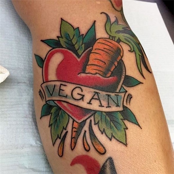 Vegan Tattoos Vegan tattoo, Vegetable tattoo, Vegetarian tat