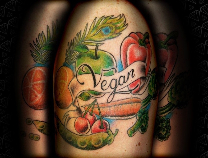 Vegan tattoo by Elisa Nobre Vegan tattoo, Tattoo inspiration