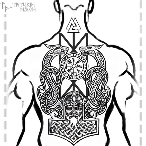 Viking-Celtic Tattoos by Dimon TATURIN