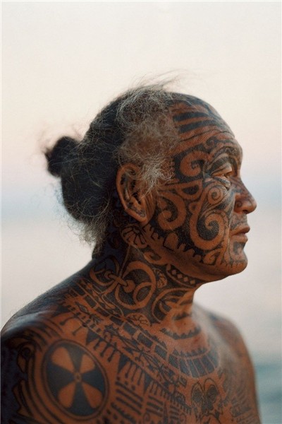 Voyages through Polynesia Marquesan tattoos, Maori face tatt