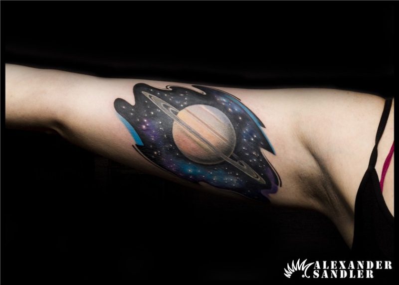 Watercolor Galaxy tattoo by Alexander Sandler kipodd@gmail.c