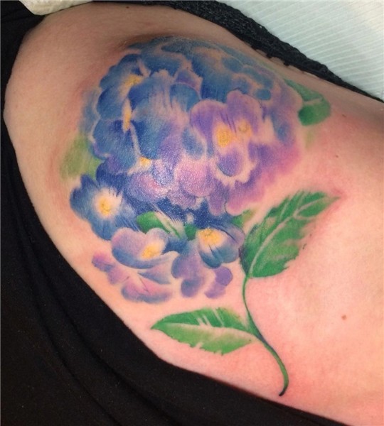 Watercolor hydrangea tattoo #lasvegasphotography Hydrangea t