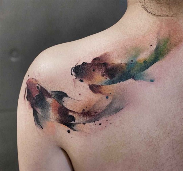 Watercolor in tattoo by Chen Jie iNKPPL