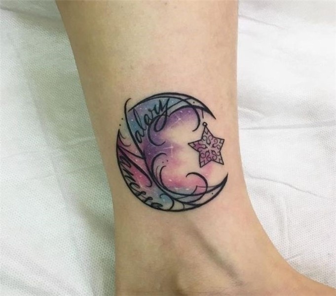 Watercolor moon Design tatouage lune, Tatouage, Tatouages bf