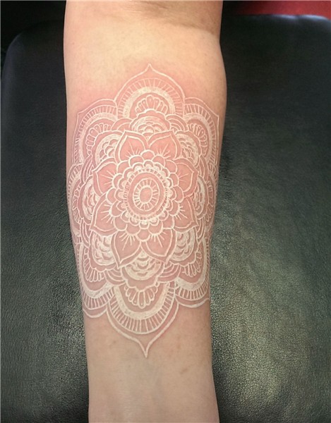 White mandala White tattoo, White mandala tattoo, Lace tatto