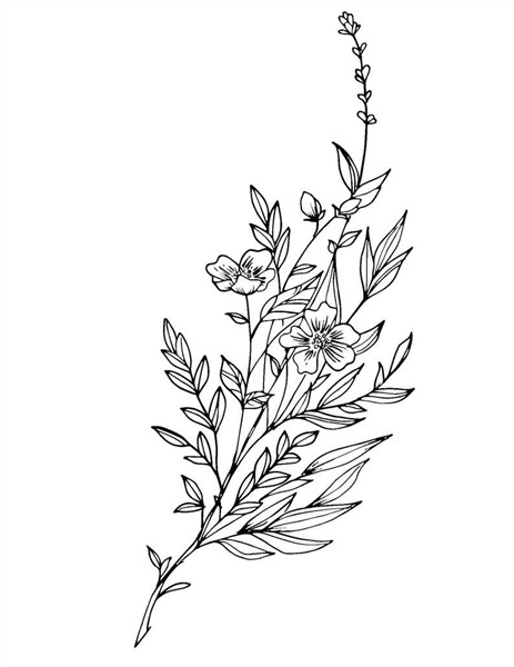 Wildflower Tattoos - A Lovely, Simple tattoo Design For Girl