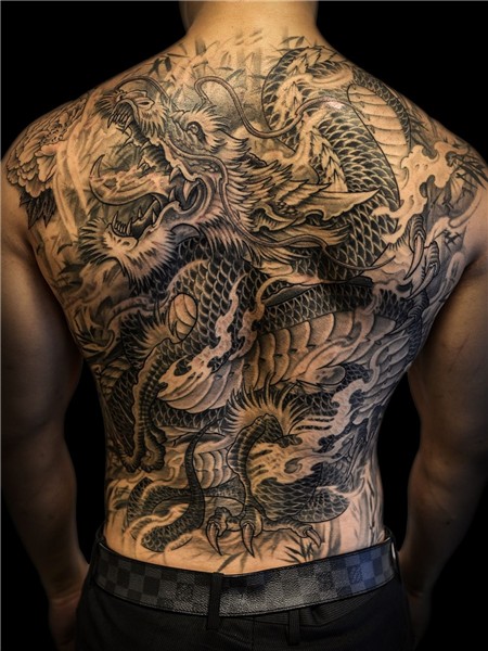 Winson Tsai Tattoo Artist, Toronto Tatuagem nas costas mascu