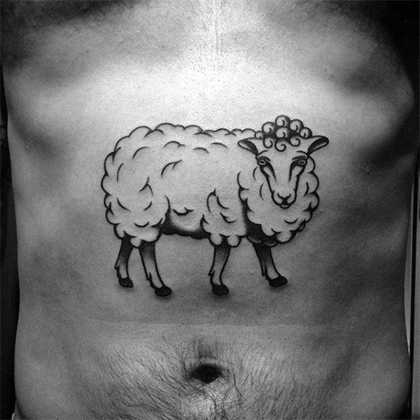 Wolf and sheep ting and yang Black sheep tattoo, Sheep tatto