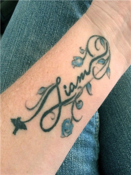 Wrist tattoo. Child's name tattoo. Liam tattoo ♥ Name tattoo